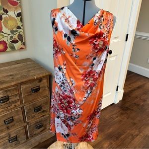 ST. JOHN Chrysanthemum Silk Shift Dress Size: 10